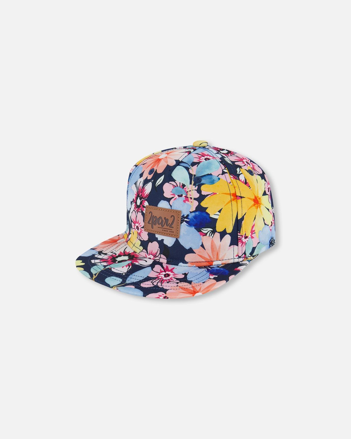 Casquette - Fleurs fond marine