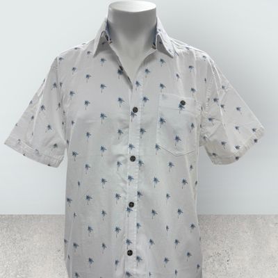 Chemise en lin imprimé - Palmier