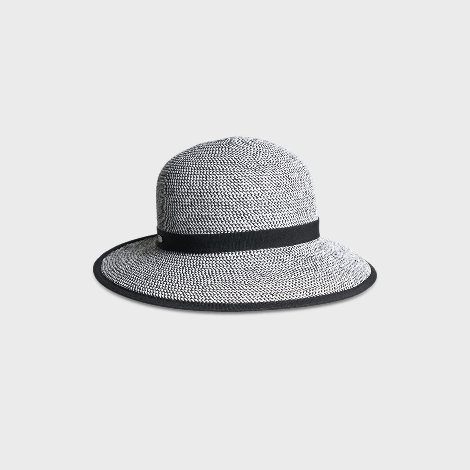 Chapeau cloche en paille Noir- Annie