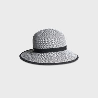 Chapeau cloche en paille Noir- Annie