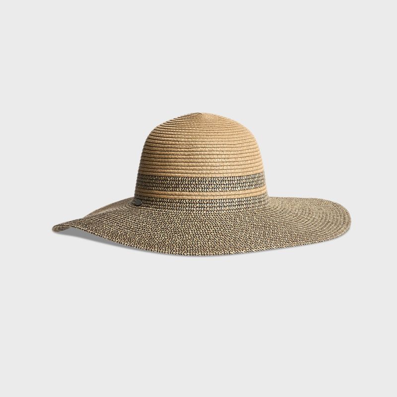 Chapeau 2 couleurs avec bord large Camden - Noir