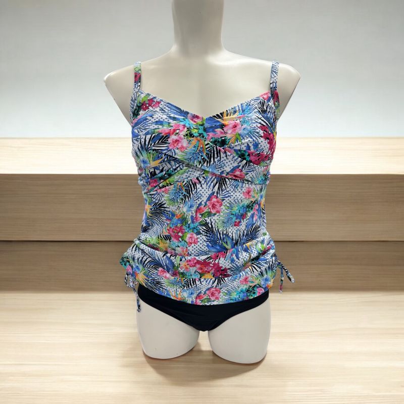 Tankini Bonnet D, cotés  à glissière - Tropical Island