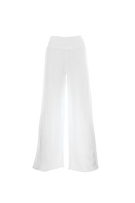 Pantalon blanc léger à  jambe large 100% cotton