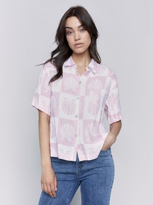 Blouse avec motifs de coquillage