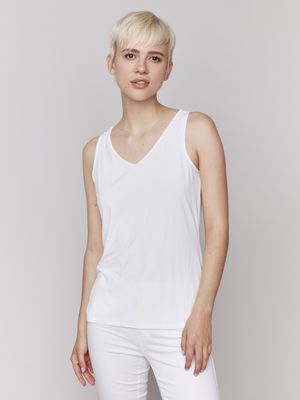 Camisole réversible, col V et col rond