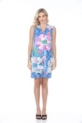 Robe à col montant et zipper - D9276