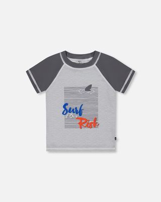 Rashgard manches courtes- Gray Pinstripe