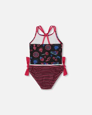 Maillot 2 pièces fillette - Néon