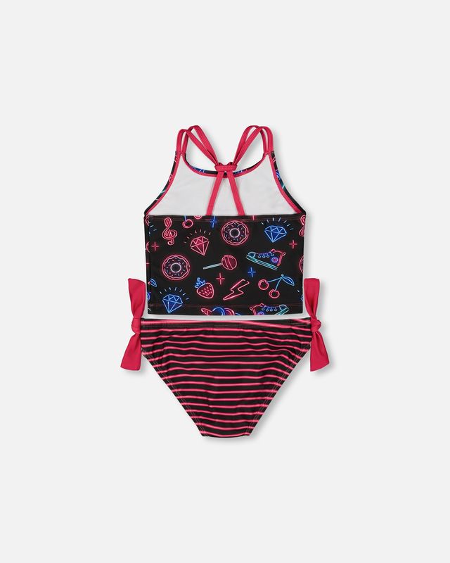 Maillot 2 pièces fillette - Néon