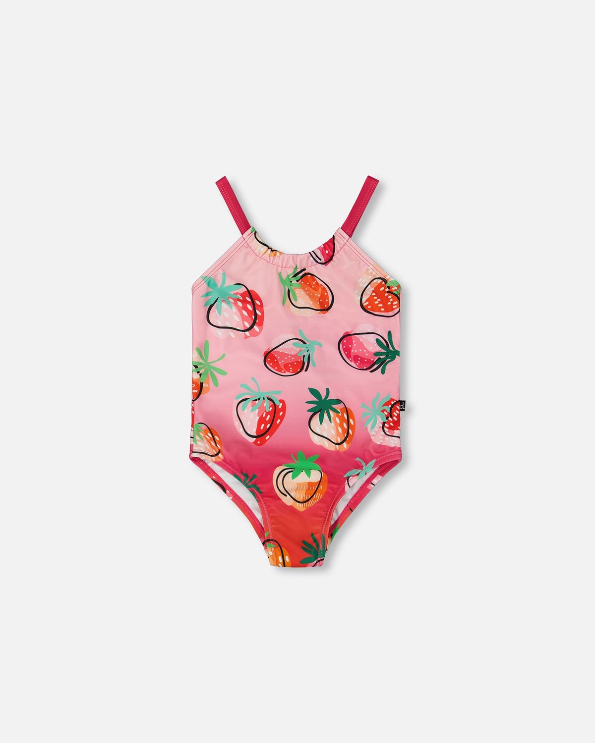 Maillot une pièce pour fillette - Fraise