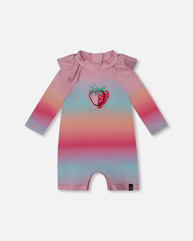 Combi-Maillot - Dégradé rose-bleu-orange