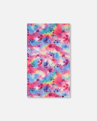 Serviette de plage - Fleurs Arc-en-ciel