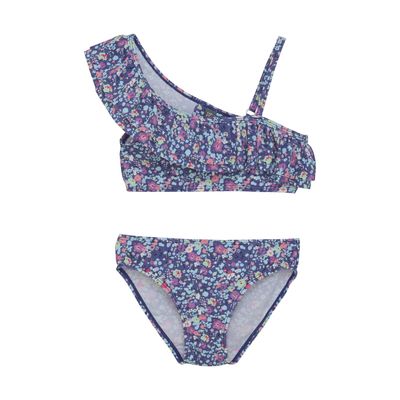 Bikini 2 pièces, 1 épaule à volants