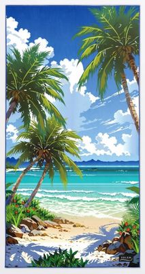 Serviette de plage Bienvenue au paradis