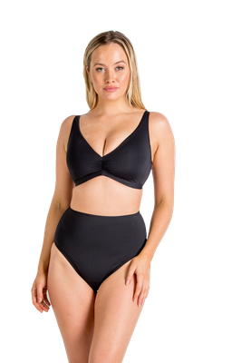 Bas de maillot rétro ligne amincissante - Basix Noir