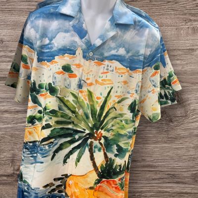 Chemise à col cubain - Imprimé tropical