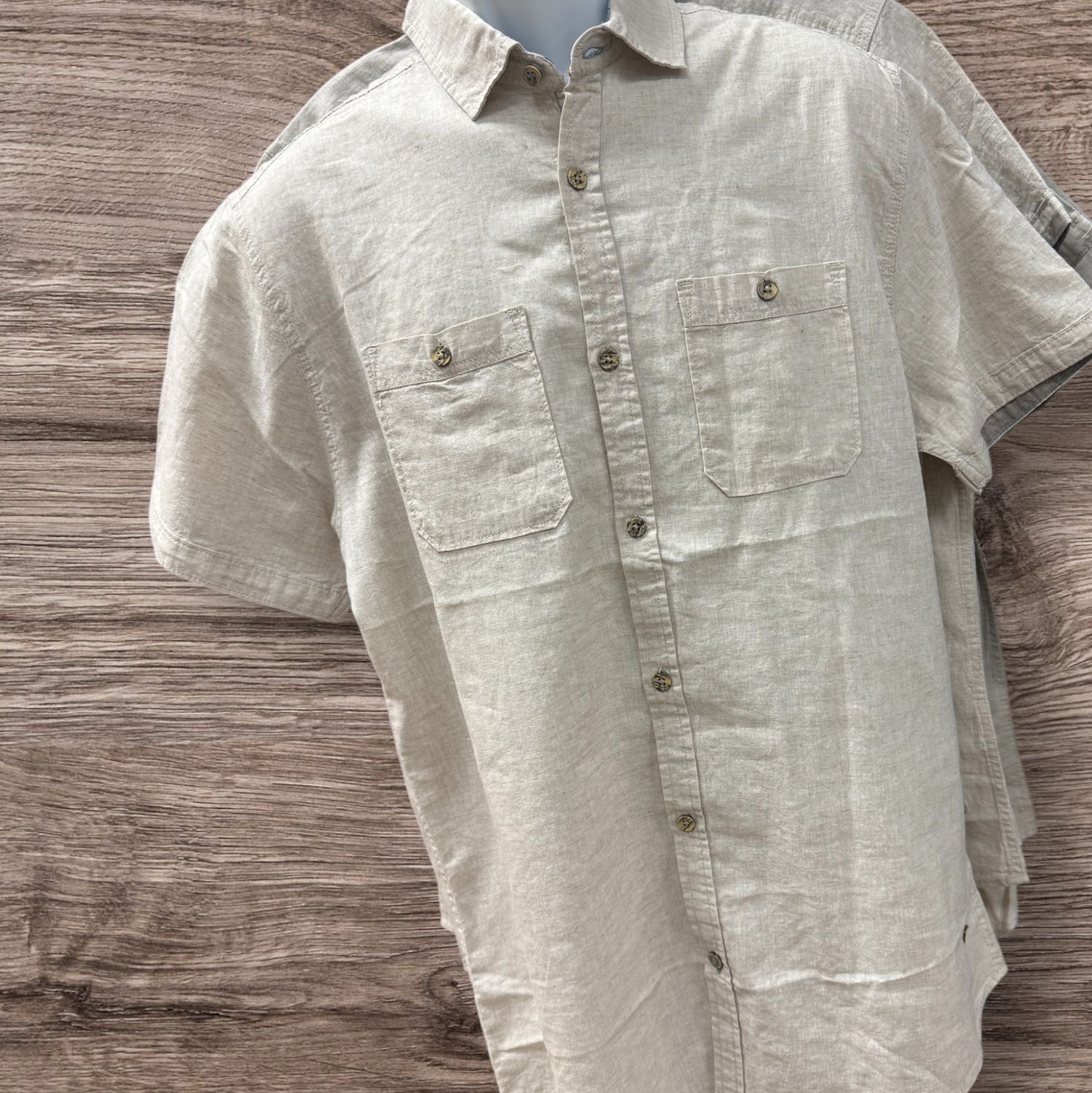 Chemise en lin uni - Naturel
