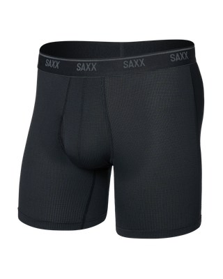 Quest Quick-Dry Mesh Boxer Brief - Black