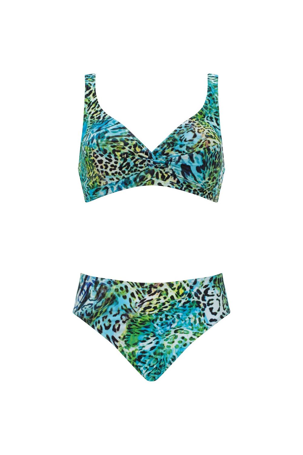 Bikini à motif animal turquoise