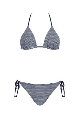 Haut de bikini triangle rayé de Olympia