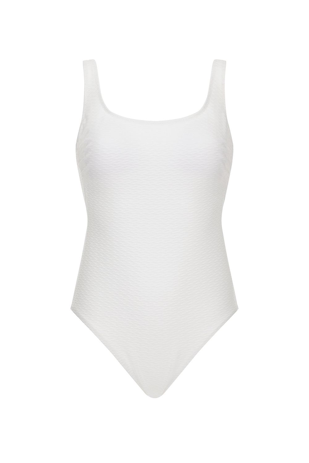 Maillot une pièce blanc texturé Olympia