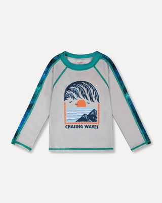 Rashguard à manches longues gris pâle