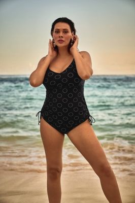 Haut de tankini Malaika - Silver Pearls