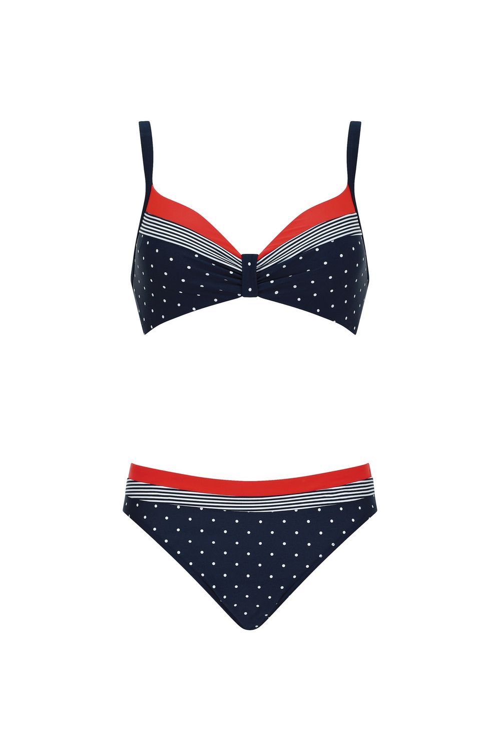 Bikini marine rouge et blanc