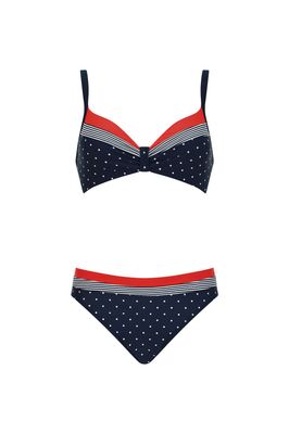 Bikini marine rouge et blanc