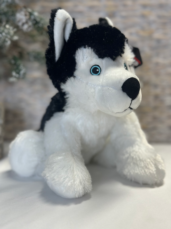 Black Husky Stuffed Animal - 12&quot;