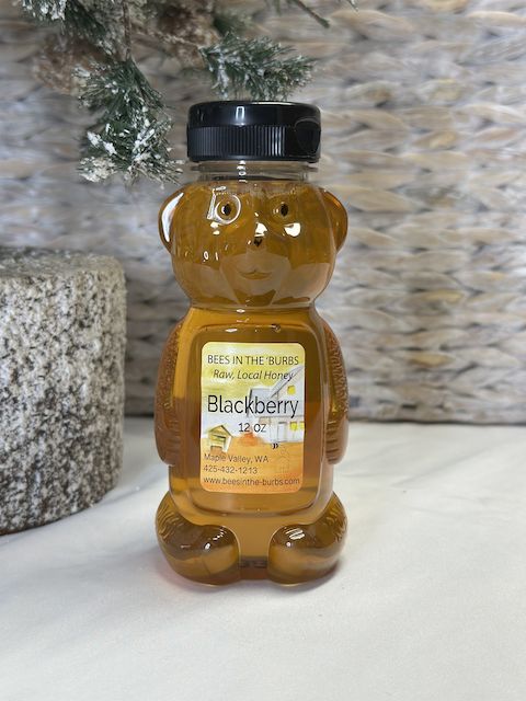 Plastic Squeeze Bear of Honey - 12 oz, Flavor: Blackberry