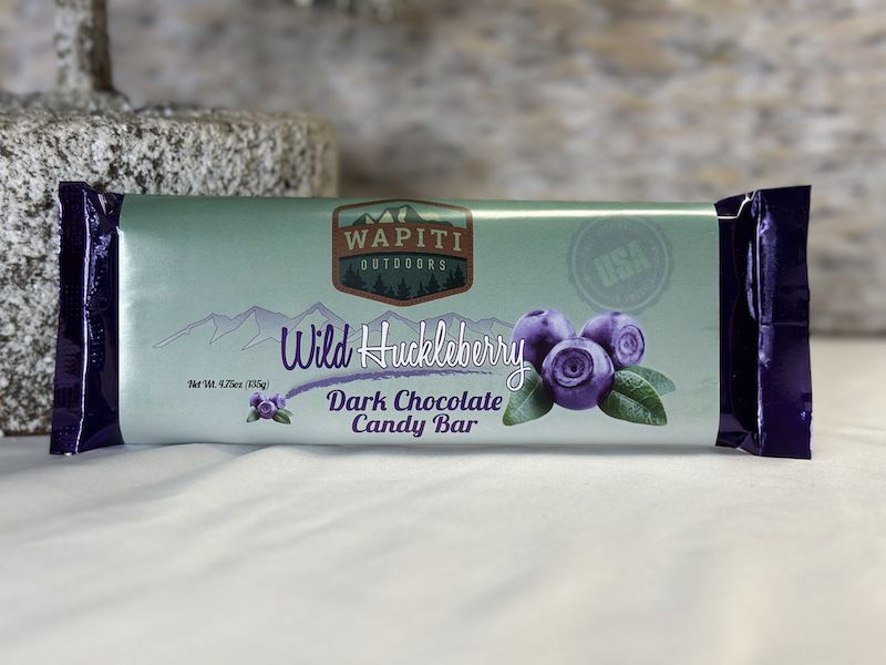 Dark Chocolate Huckleberry Candy Bar, 4.75 oz