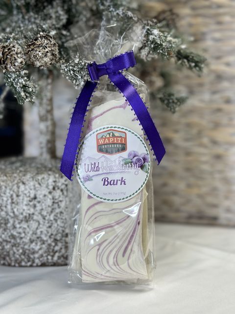 Wild Huckleberry White Chocolate Bark