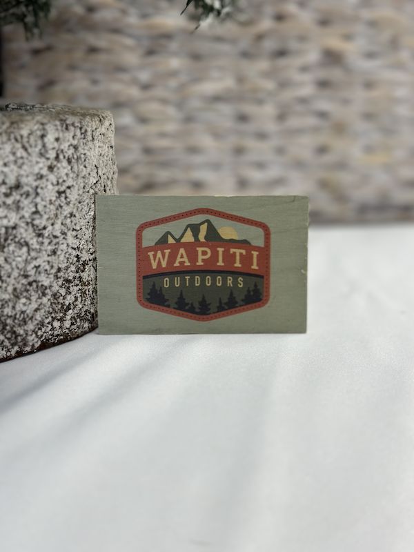 Wapiti Outdoors Logo - Wooden Magnet