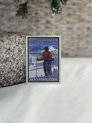 Skier Admiring - 2.5x3.5 Magnet