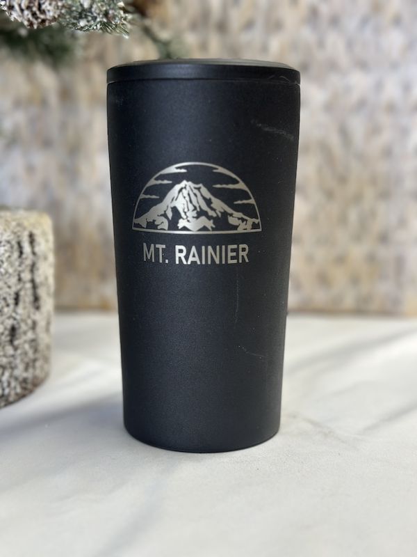 4-1 Drink Cooler, Color: Black, Image: Mt. Rainier