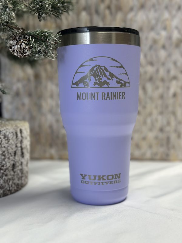 Tumbler - 30 Oz, Color: Lavender, Image: Mt. Rainier