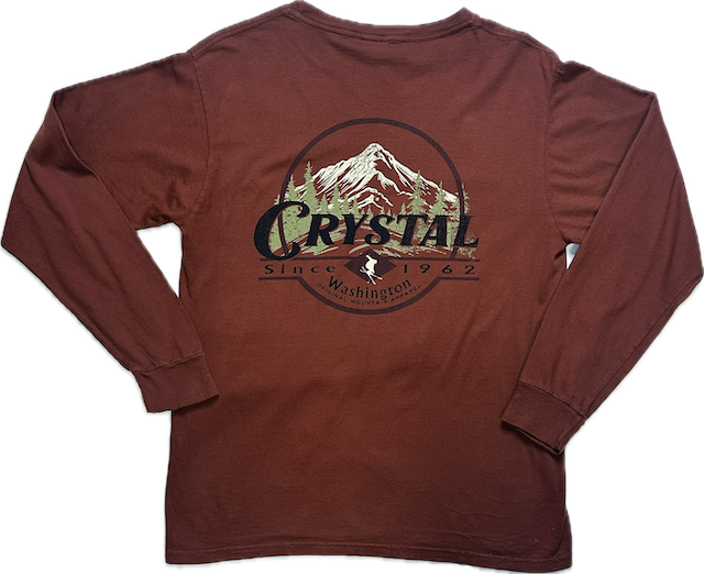 Improbable Mtns/Skier, Color: Redwood, Size: S