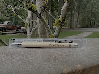 Mt. Rainier Bamboo Pusher Pen