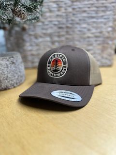 PNW Red Sunset Trucker, Color: Brown