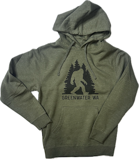 GW Sasquatch in Trees, Size: S, Color: Olive