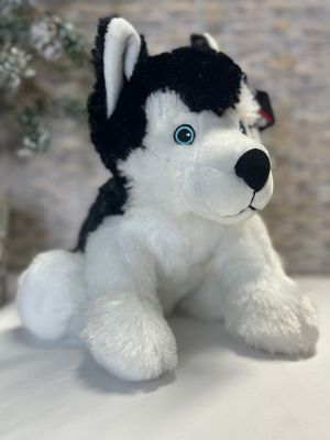 Black Husky Stuffed Animal - 12"