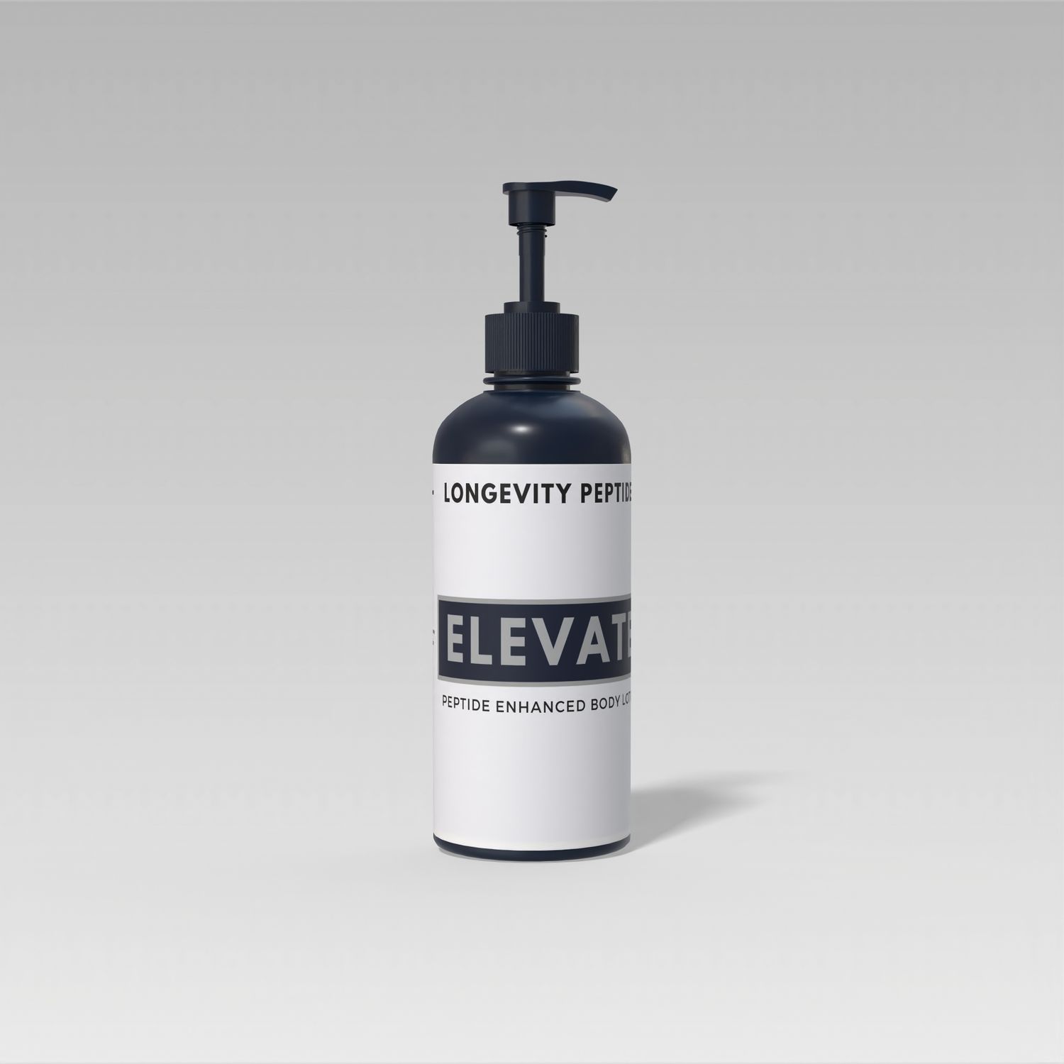 8oz Elevate Body lotion by Longevity Peptides, enhanced with peptides, vitamins, and minerals. For research only. 
