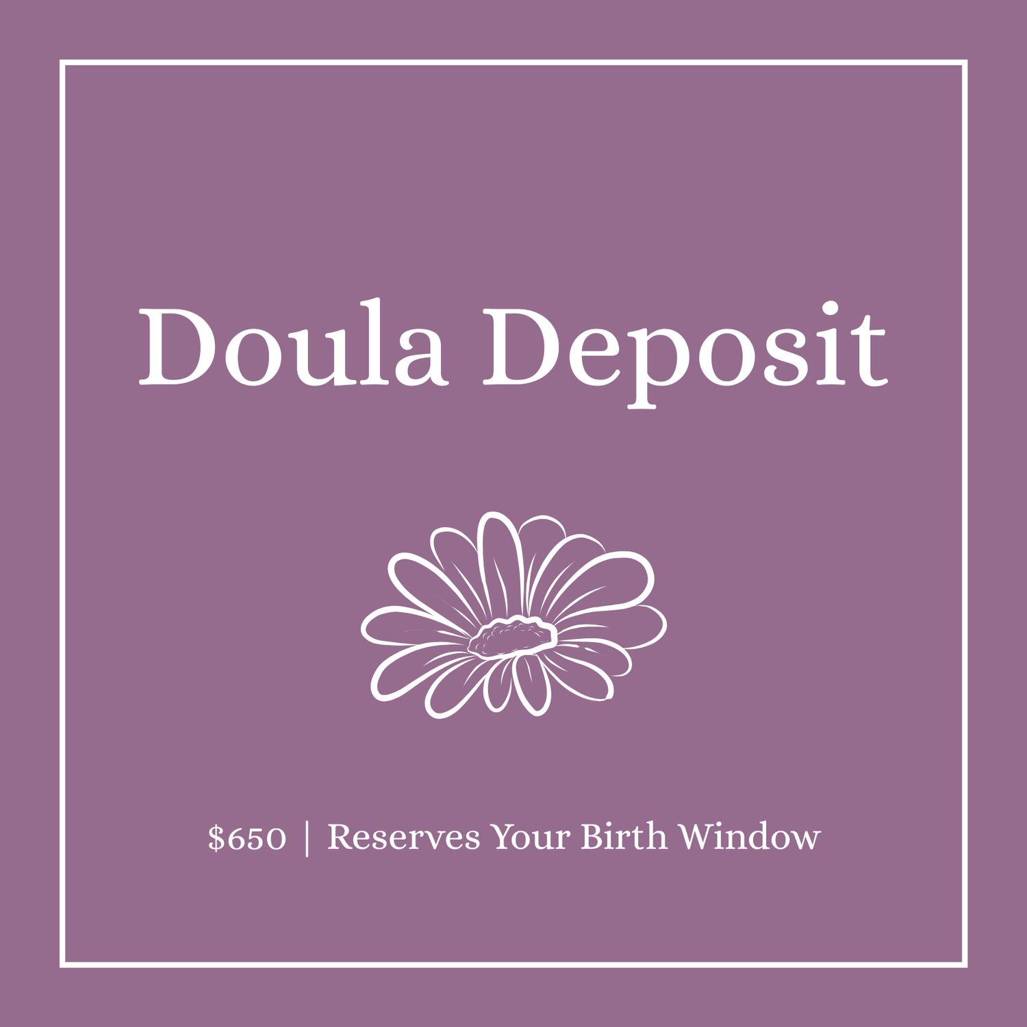 Adjusted Doula Deposit | The Denton Doula