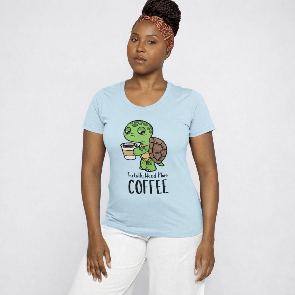 Turtally Need More Coffee Turtle T-Shirt