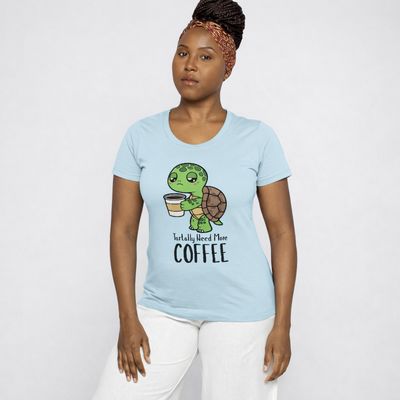 Turtally Need More Coffee Turtle T-Shirt