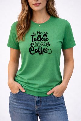 No Talkie Before Coffee Adult Tee