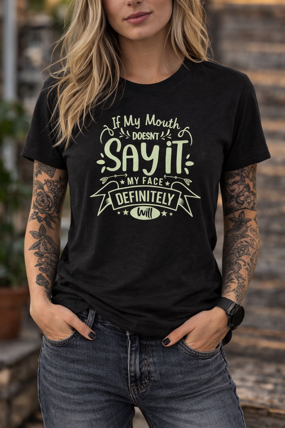 Face Will Say It T-Shirt – Funny Attitude Graphic Tee