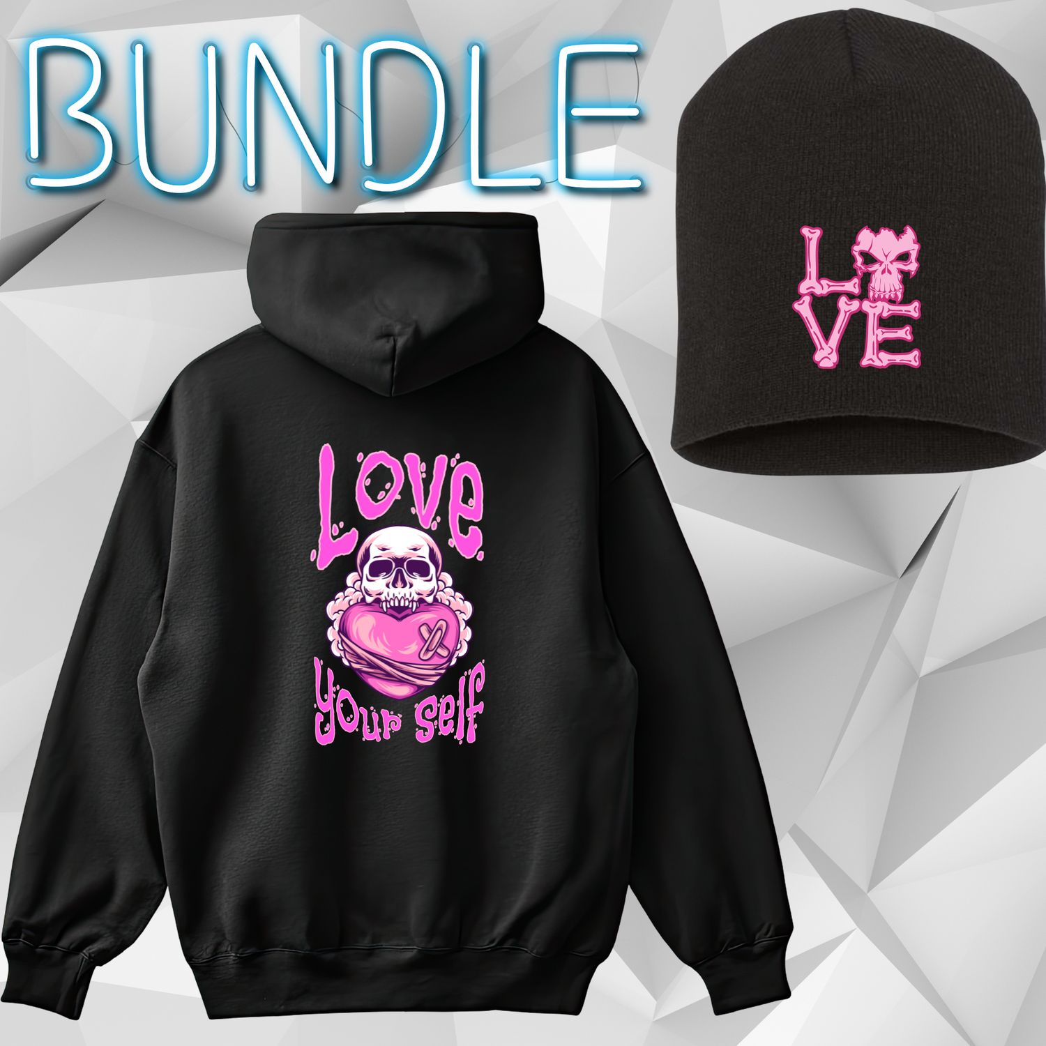 Love Your Self Bundle- Hoodie+Beanie