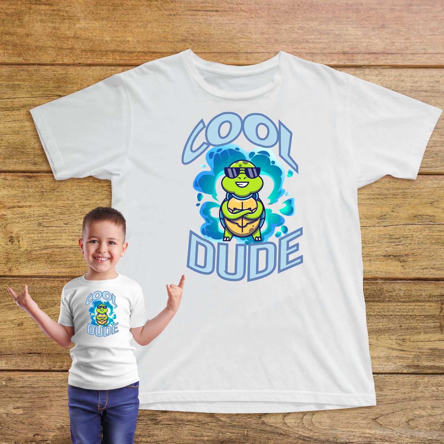 Youth Cool Dude Turtle Graphic Tee